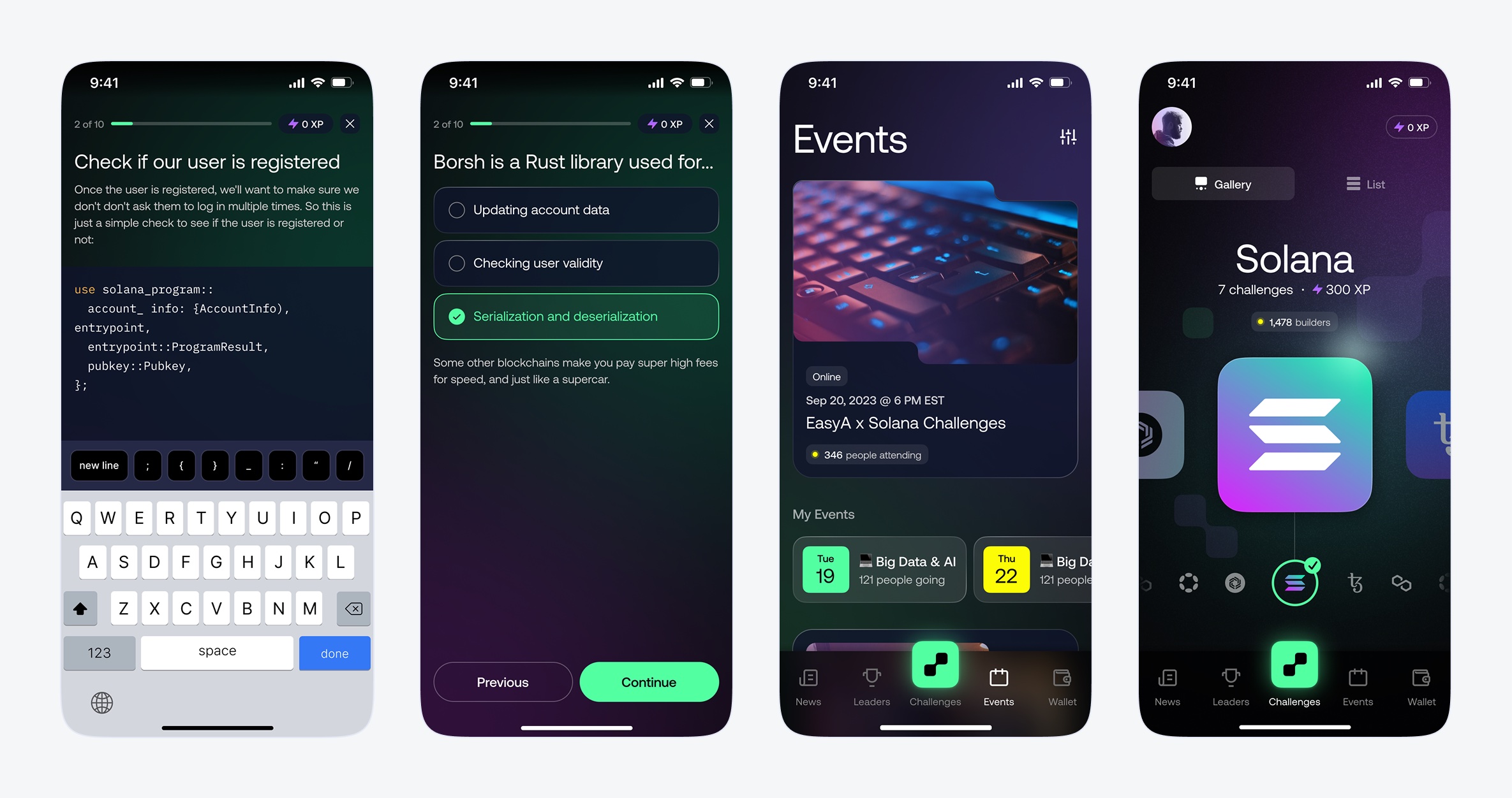 EasyA app after redesign