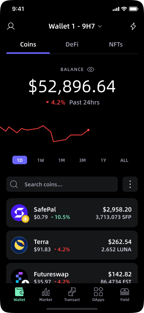 SafePal shipped screen 1